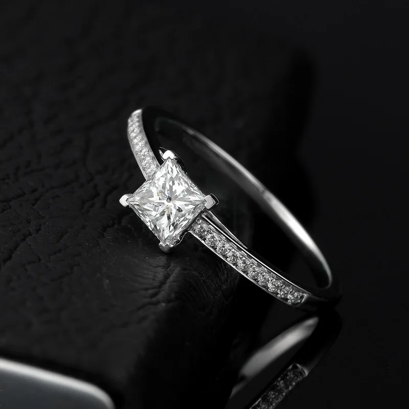 Wong Rain Classic стерлингового серебра 925 искусственный муассанит драгоценный камень Обручальное кольцо с бриллиантами ювелирных изделий