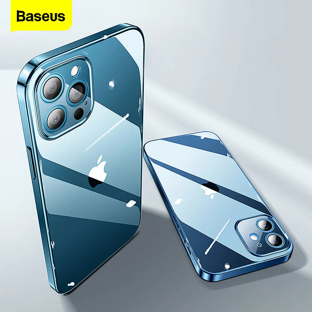 Прозрачный чехол Baseus для телефона iPhone 12 11 Pro XS Max Xr X Ультратонкий Мягкий