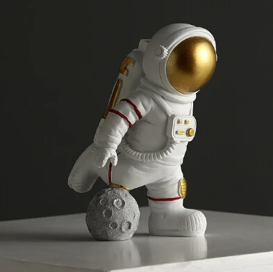 Современная Скульптура космонавта, смоляные статуэтки, абстрактная статуя космонавта, аксессуары для украшения дома, Ремесленная статуэтка, Декор - Цвет: as picture showes