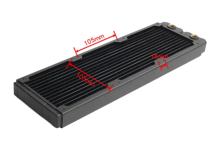 freezemod de cobre grosso única linha radiador pc água refrigerando líquido trocador calor para ventiladores