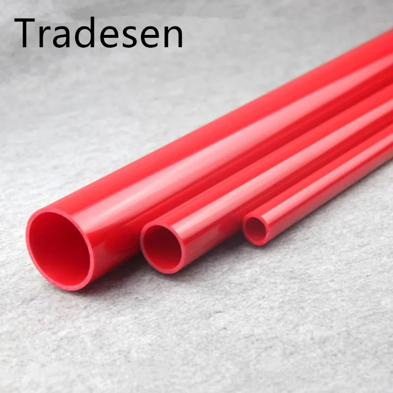 

2pcs 50cm O.D 20~50mm Red UPVC Pipe Hi-quality Water Supply Pipe Irrigation Fish Tank PVC Pipe Aquarium Drainpipe Water Tube