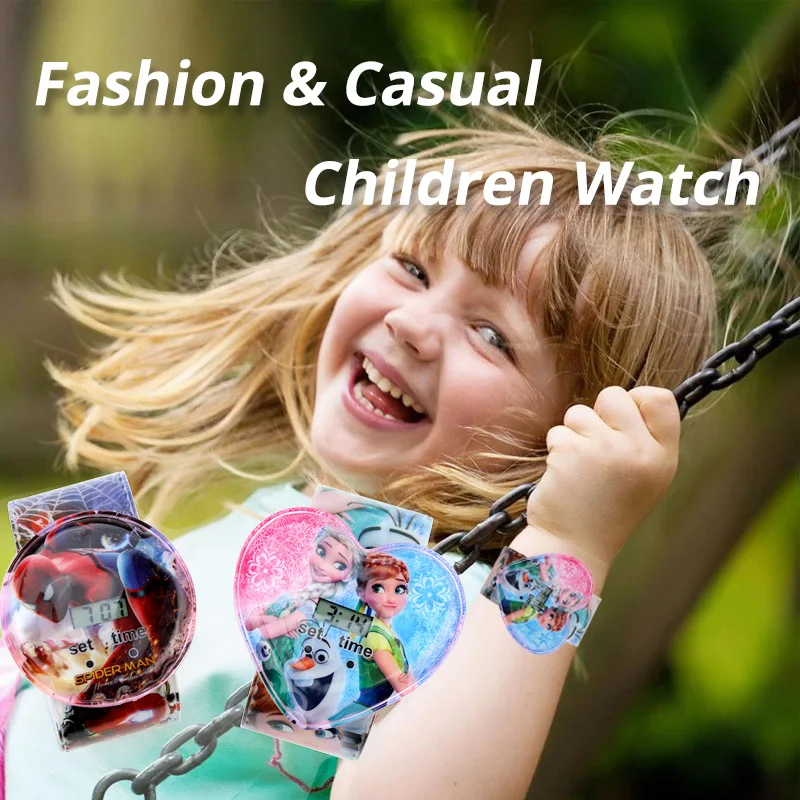 Princess Childrens Watches For Girls 3D Cartoon Kids Wrist Watch Mixed Style Child Clock
