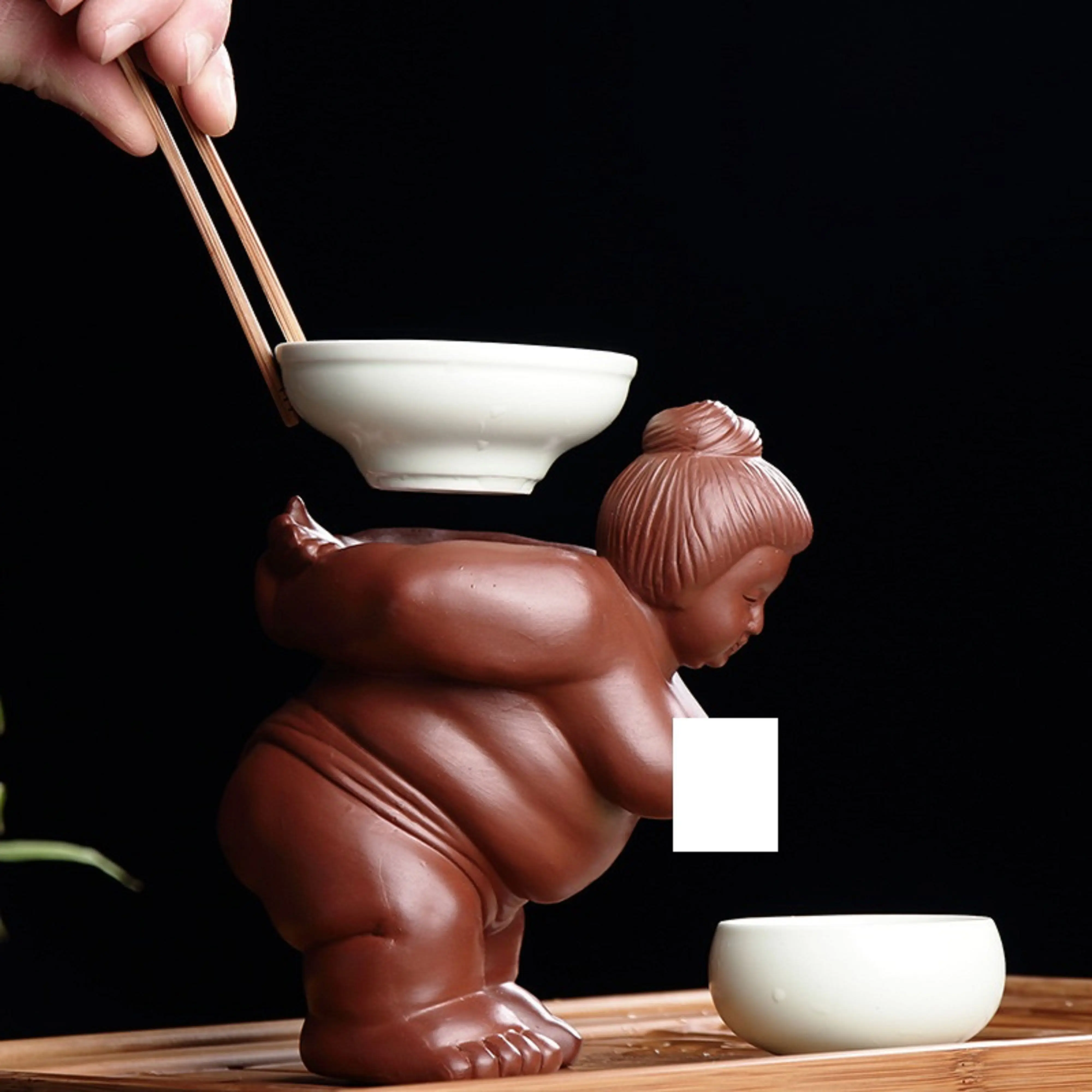 antique Powerful Chinese Tibet redware statues funny Toy tea pet The