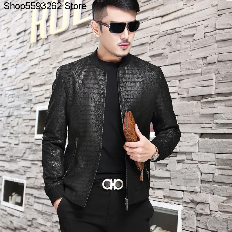 

2020 Haining Genuine Leather Leather Coat Male Head Layer Leather Jacket Short Money Locomotive Leather Coat Male Slim Fit