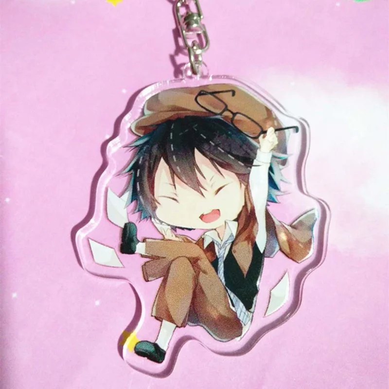 

Anime Key Chain Bungo Stray Dogs Key Rings Atsushi Acrylic Keychain Fashion Gift