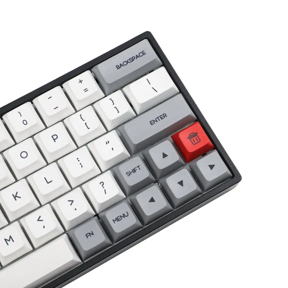 MX 스위치용 PBT 키캡, 64 ANSI 염료, 서브 핑크, 화이트, 그레이, 화이트, 64 키보드, GK64, GK64x, GK64xs, DZ60, 키캡 전용