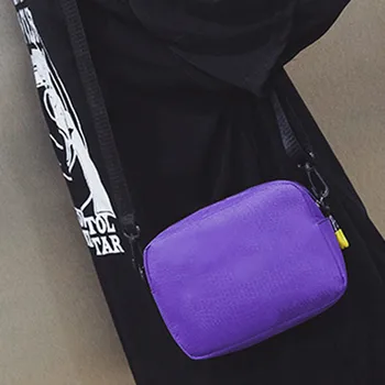 

Solid Color Canvas Cross Body Small Shoulder Bag 2020 New Fashion Outdoor Bag Hip-Hop Handbag Zipper Shoulder Bags For Women
