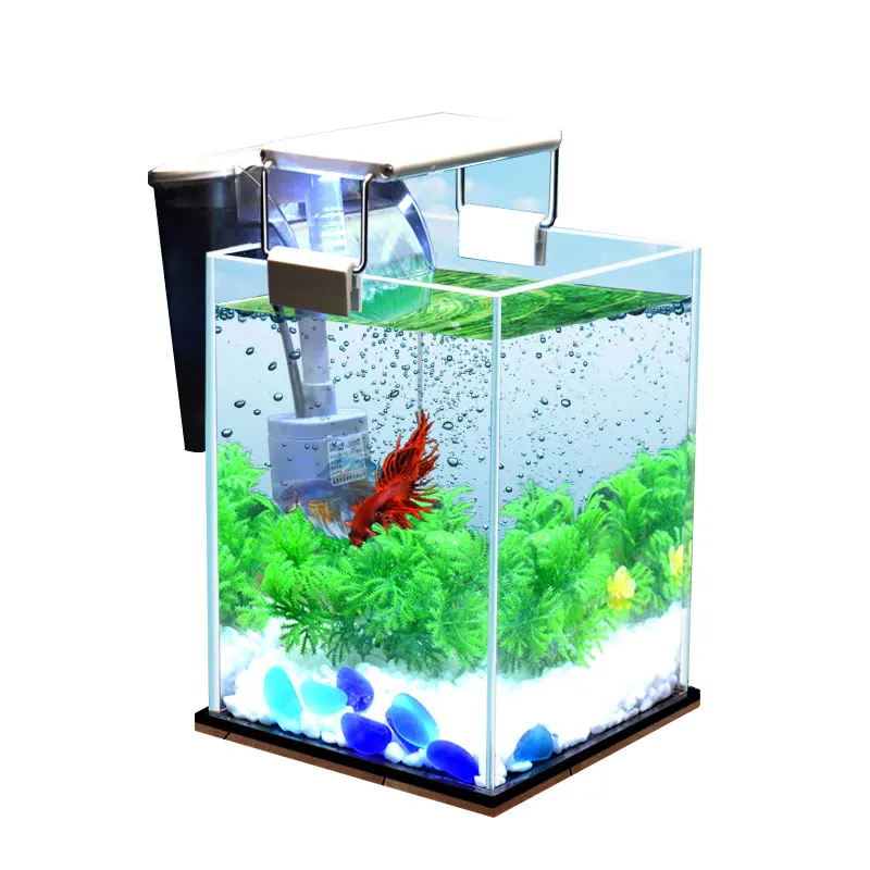 Automatic Goldfish Fish Tank Home Garden Aquarium Fish Bowl With Led