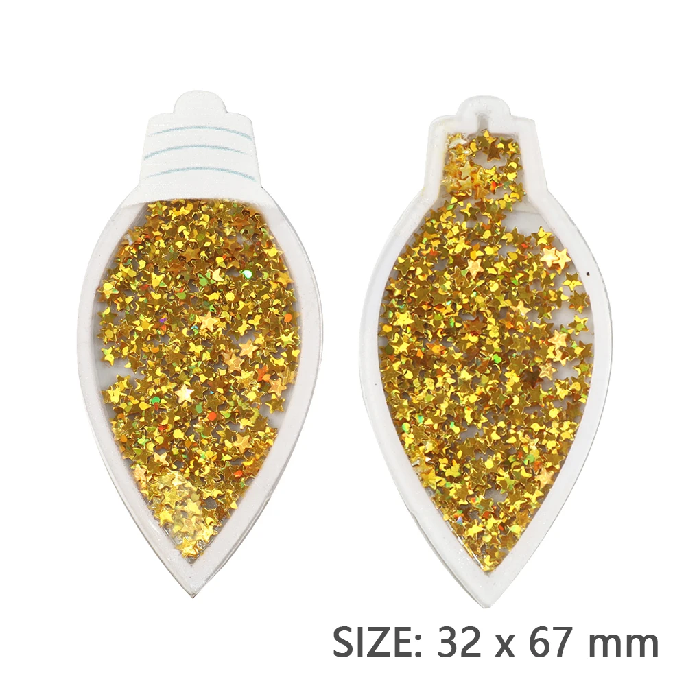 David accessories 25 шт./лот 32*67 мм с принтом зыбучих песков с блестками Акриловая смола Сделай Сам DIY бигуди для волос Сумка на застежках; Материал, украшение дома, 25Yc7676