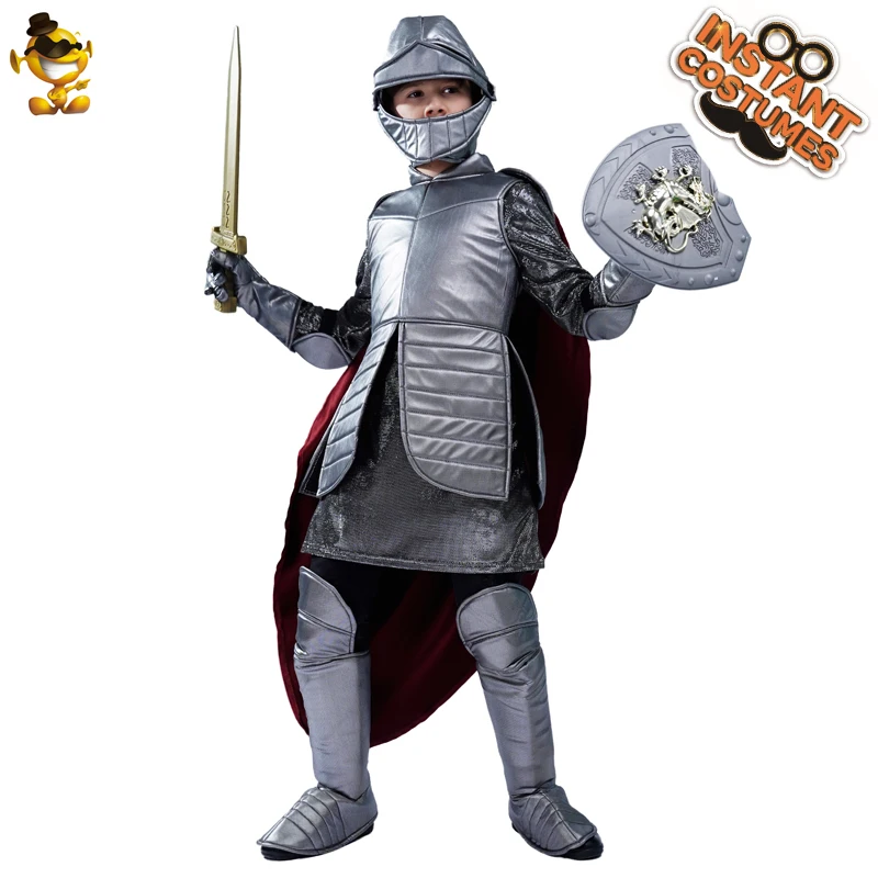 Детский Королевский рыцарь-воин, Костюмы для ролевых игр, одежда воина в римском стиле для мальчиков, косплей, Детский костюм на Хэллоуин