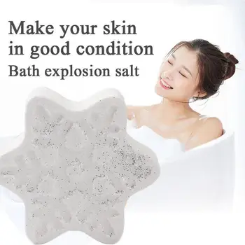 

1PCS Bath Salt Bubble Bath Shower For Family Natural Exfoliating Moisturizing Cleaning Body Snowflake Shape Bath Salt