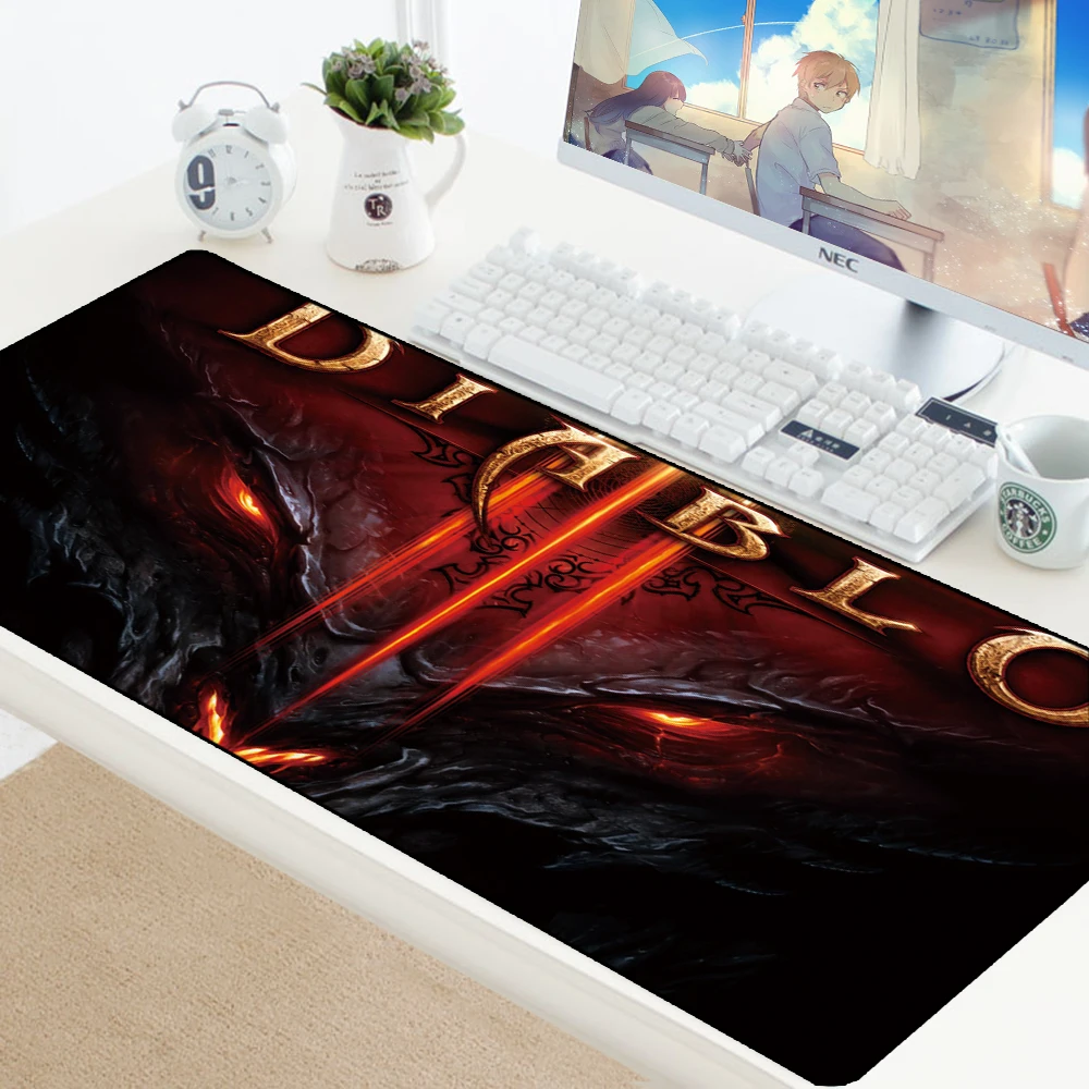 Diablo 3 коврик для мыши резиновый коврик XL большой игровой коврик для мыши геймер Противоскользящий ПК коврик для мыши Lockedge HD офисный коврик мышь для ноутбука