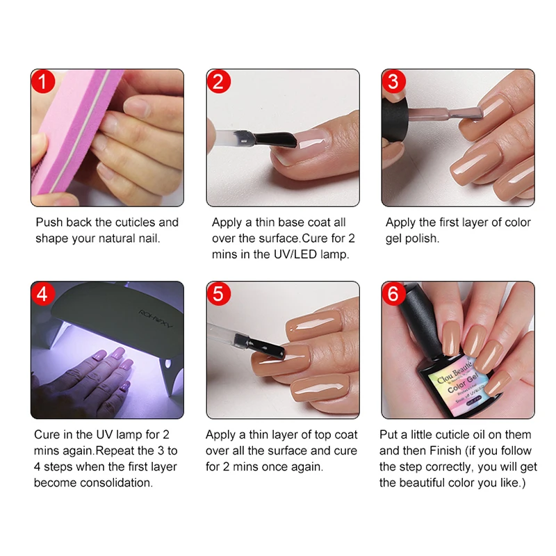 Набор гель-лаков для ногтей Clou Beaute, 4 шт., Полупостоянный лак для ногтей Vernis, блестящий гель, долговечный гель для ногтей