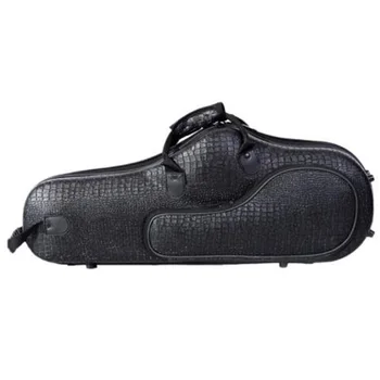 

Sax Handheld Bag Case Organiser Bag for Alto Saxophone Accessories Black Crocodile Pattern