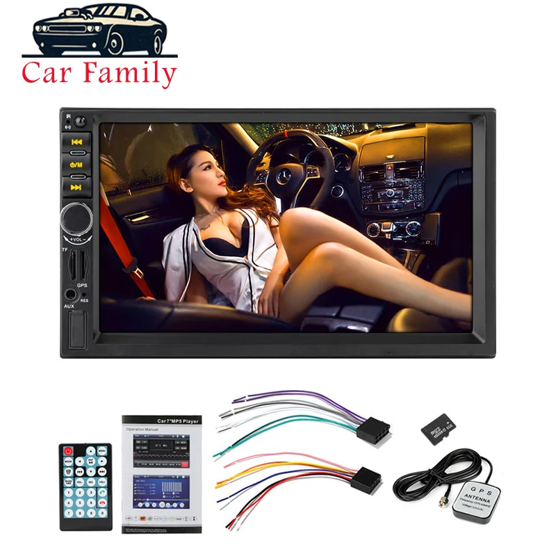Автомагнитола 7021G автомагнитола 2 Din GPS навигация 7 дюймовый сенсорный ЖК экран MP5