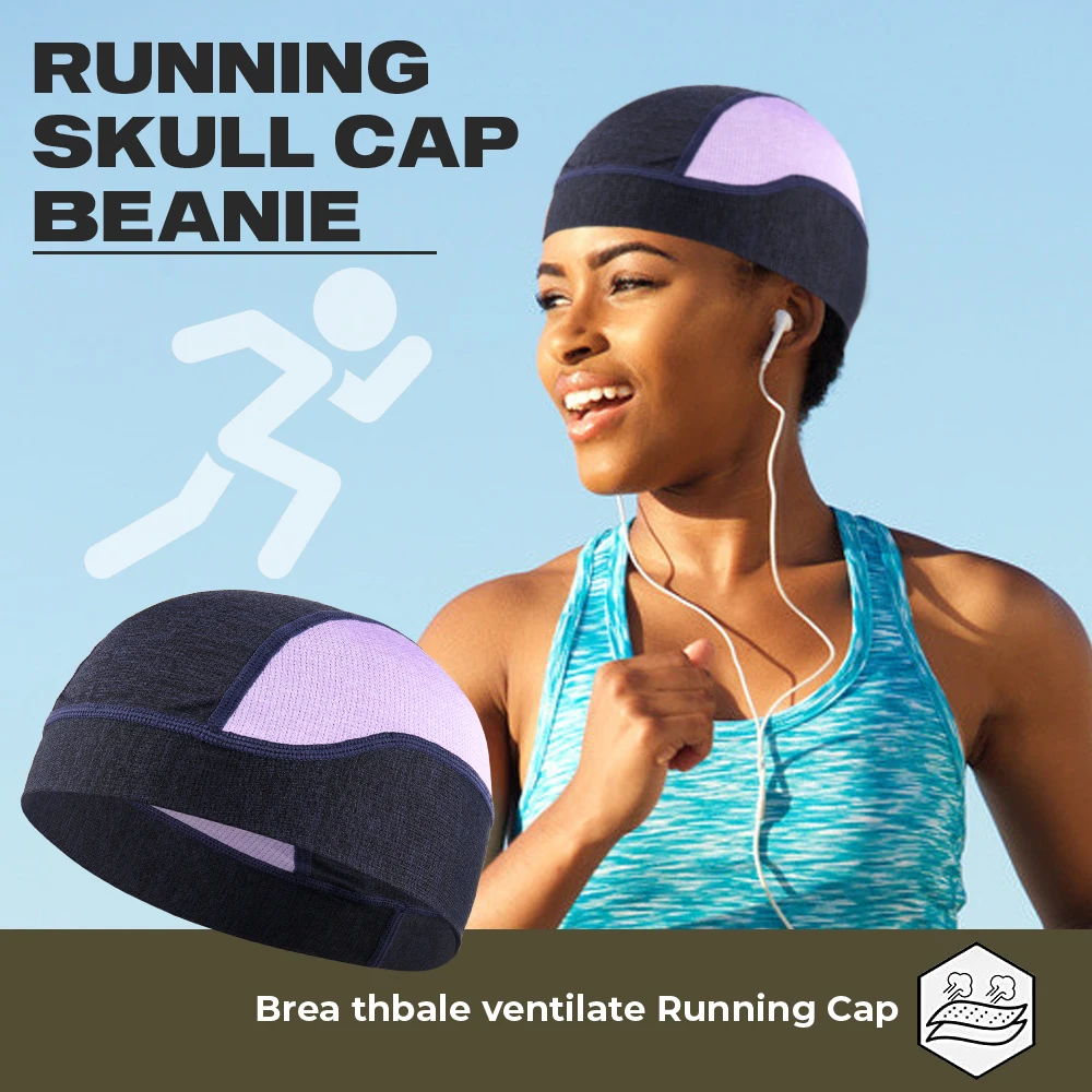 Breathable Beanies Sports Summer Breathable Caps Helmet Linner Outdoor Bonnet Mesh Thin Cap Stretch Quick Dry Sun Hat Men Women best beanie brands