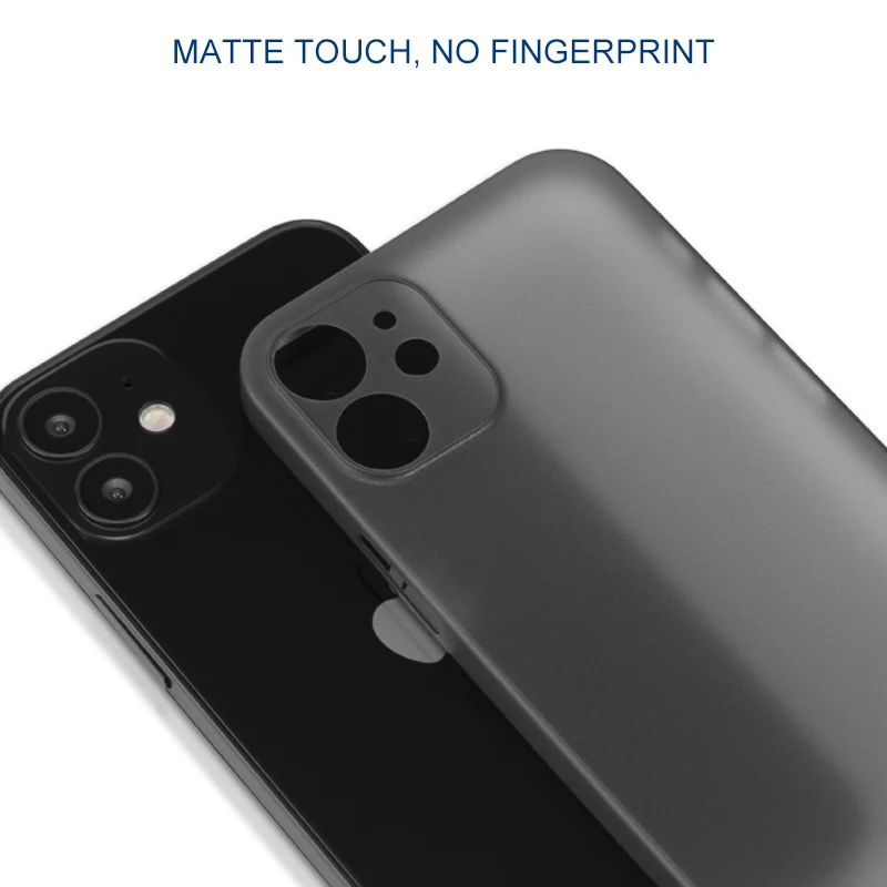 0.3mm Ultra Thin Matte Phone Case For Iphone 12 Pro Max Transparent Full Cover Hard PP Soft Case For Iphone 12 Mini 2020 Fundas