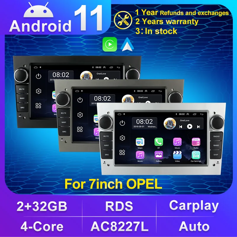 Android 11 Carplay 2 Din Автомобильный GPS плеер для Opel Astra H J 2004 Vectra Vauxhall Antara Zafira Corsa C D Vivaro Meriva