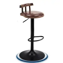 Скандинавская цельная древесина барный стул поворотный Ретро Творческих отдых дома спереди Рабочий стол высокий стул