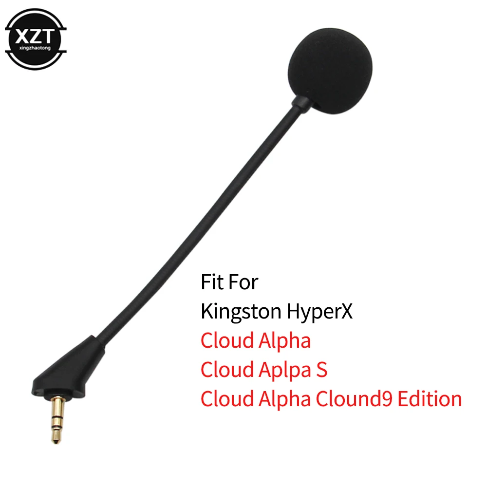 Replacement Game Mic 3.5mm Microphone for Kingston HyperX Cloud 2 II X Core Pro Silver Cloudx Alpha S Cloud9 9 C9 Gaming Headset 