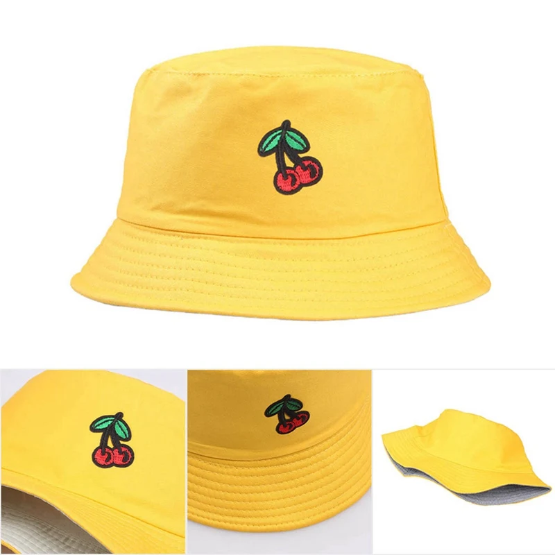 Модная женская шапка новая Кепка для раковины с вышивкой вишни Женская весенне