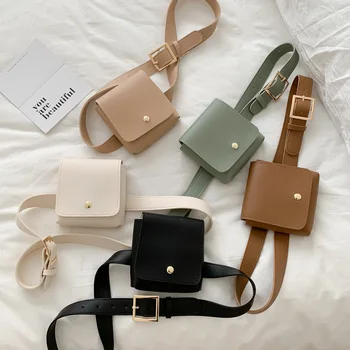 

Ougger Women Belt Bags Solid Color Shoulder Waist Bags Women PU Leather Fanny Pack Casual Purse Wallet Chest Belt Crossbody Bag