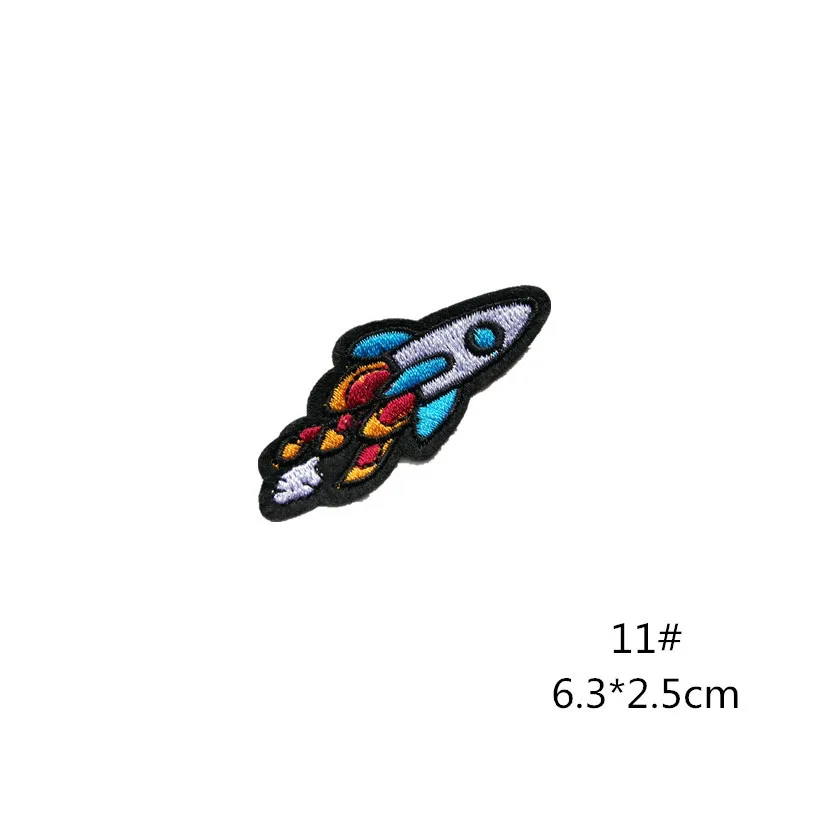 20 видов стилей космическая планета Parches вышивка железные нашивки для одежды DIY земля одежда с ракетой НЛО Наклейки Аппликации Cxbt002 - Цвет: 11