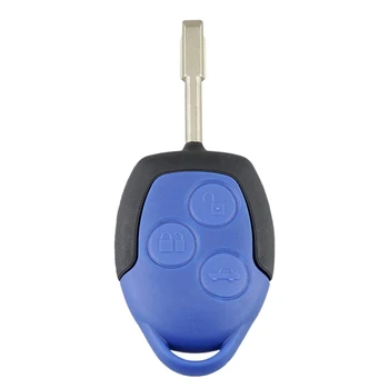

New 3 Button 43hz Blue Remote Key FOB Fir for Ford Transit MK7 2006-2014 4D63 80 Bit Chip