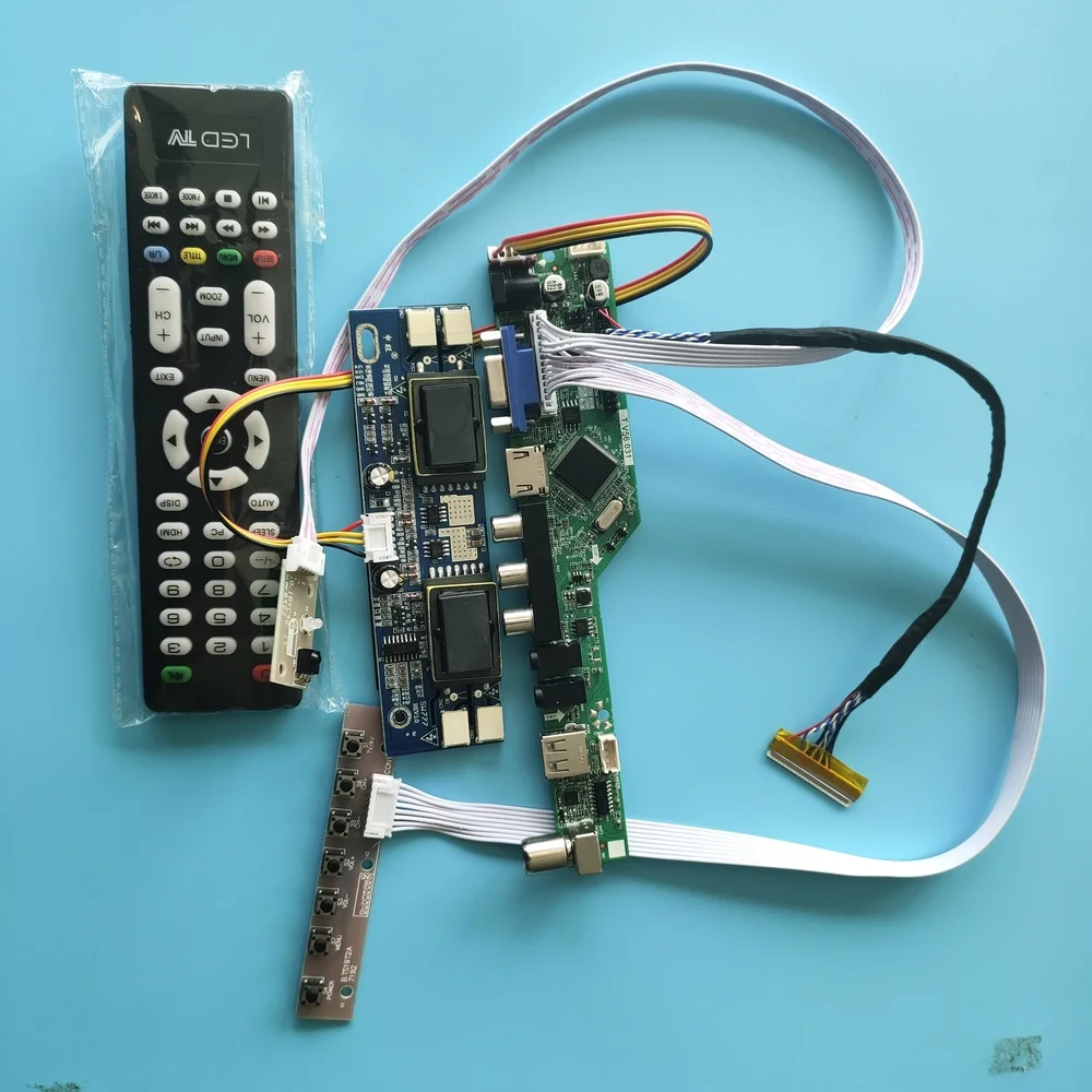 

Плата драйвера для ТВ с цифровым сигналом VGA AV, 20,1 дюйма, USB, x, Новая плата контроллера с ЖК-дисплеем, 4 лампы