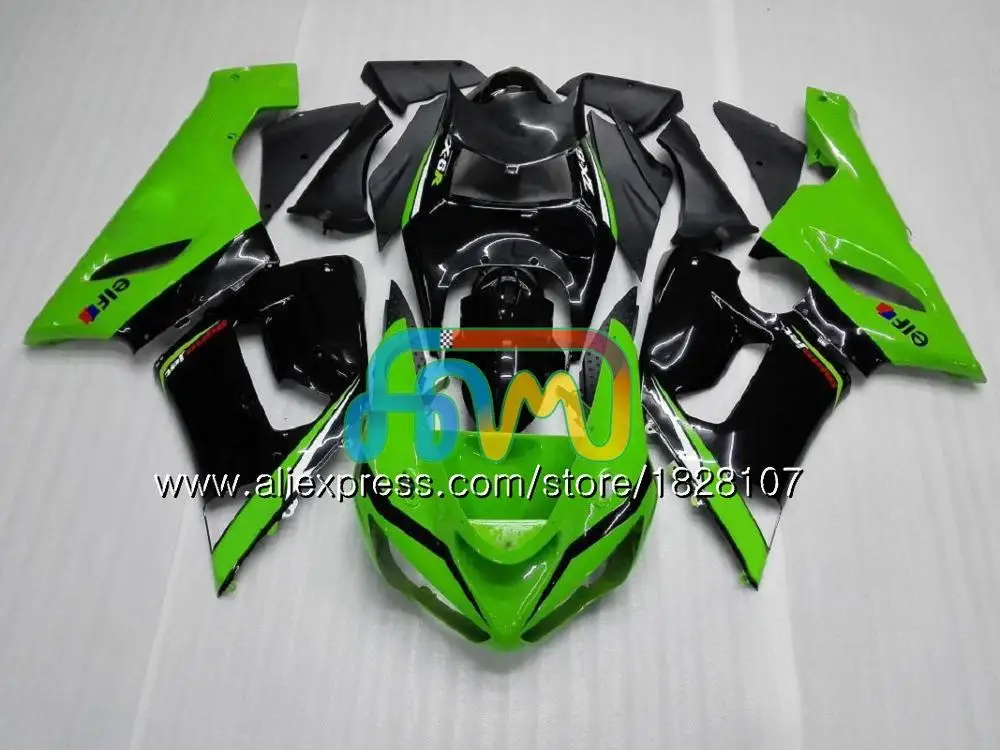 No. 8 Тюнинг-пакет для KAWASAKI черный белый ZX 6R 600CC 6 R ZX636 ZX-636 600 CC ZX-6R 11BS. 24 ZX600 ZX 636 ZX6R 05 06 2005 2006 обтекатели - Цвет: No. 8