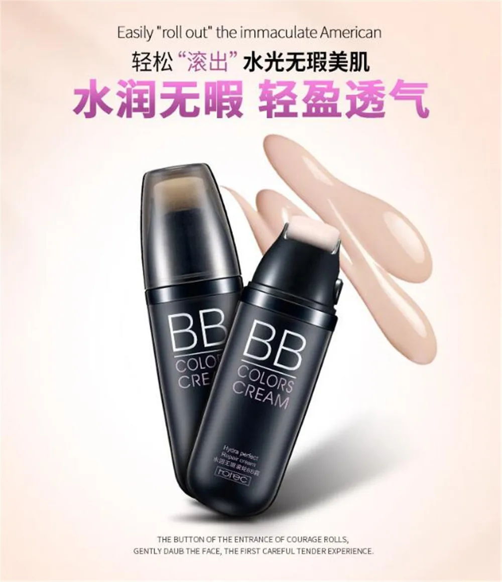 Scrolling Liquid Air Cushion BB Cream Moisturizing Bare Face Foundation Makeup Concealer Roller Design Breathable Make 2