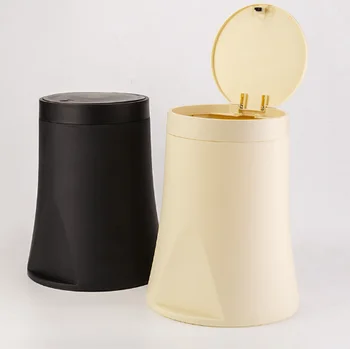 

Stylish Simplicity Household Press Type Garbage Storage Bin Living Room Kitchen Creative Trash Can Personality Plastic TrashQ151