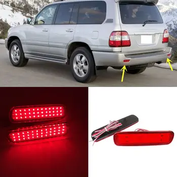 

CYAN SOIL BAY For Toyota Land Cruiser 1998-2007 Red Rear Bumper Reflector Fog Tail Warn Lights