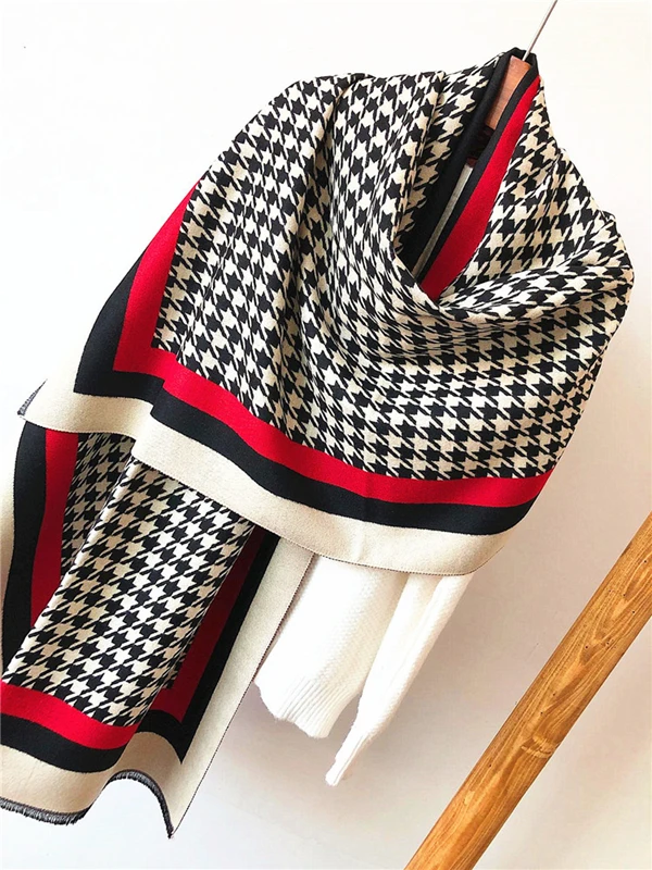 Роскошный кашемировый шарф-светильник для женщин bufandas invierno mujer, простая утолщенная длинная шаль двойного назначения, сохраняющая тепло шарф для девочек