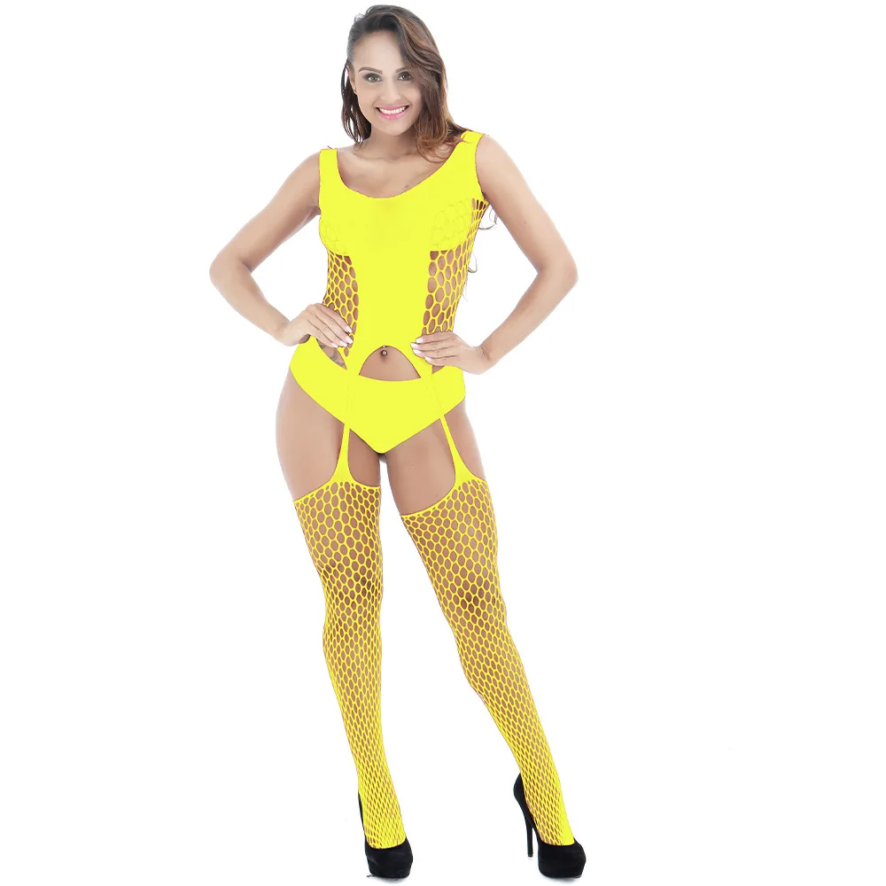 yellow Женское нижнее белье, горячие сексуальные костюмы, Рисунок дракона, прозрачные чулки, боди, открытая промежность, женское платье - Цвет: yellow