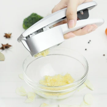 

Two In One Alloy Garlic Press Crusher Slicer Kitchen Cooking Vegetables Ginger Squeezer Masher Handheld Ginger Mincer Tools