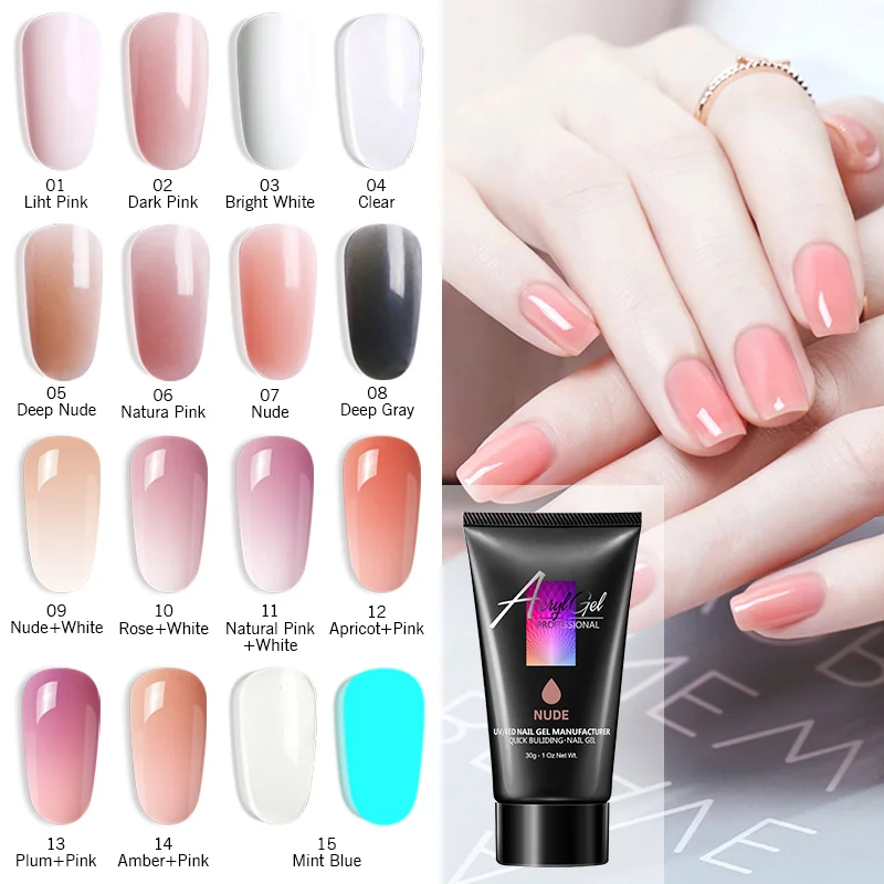 

Lacheer Luminous Extend Builder Led Nail Gel Polish Soak Off Transparent Extension UV Gel Lacquer DIY Nail Art Extend Polish