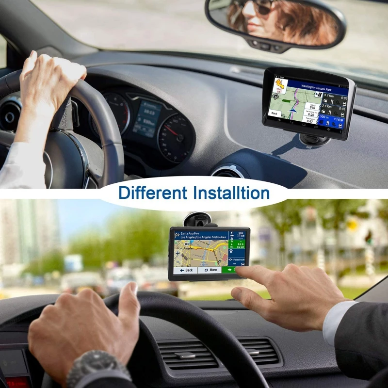 자동차 트럭 GPS 네비게이션, 7.0 인치 HD 터치 스크린, FM + 8GB, 유럽, 호주, 미국 지도 무료 제공