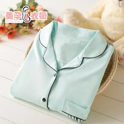 

Spring Summer Confinement Clothing Pure Cotton Pregnant Women Pajamas Feeding Postpartum Spring And Autumn Tracksuit Rest M