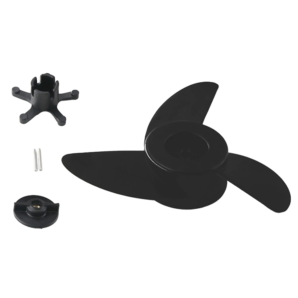 Boat Propellers Electric Outboard Motor Prop for ET44L ET54L D65L Trolling Motors Mount Accessories/Boat 3-Blades (Black)