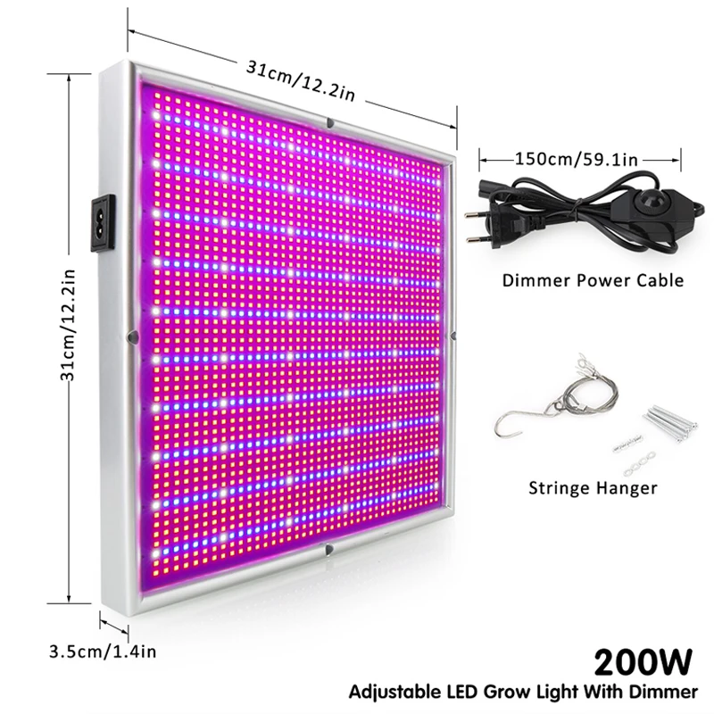 120W 1155Red+ 210Blue AC85~ 265V Светодиодный светильник для выращивания растений, лампы для цветения растений и гидропоники, внутренний светодиодный фитоламповый светильник