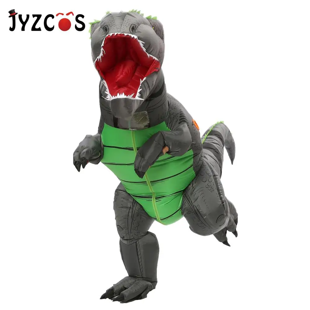JYZCOS надувной TREX костюм взрослые дети Динозавр для мужчин женщин T Rex комбинезон