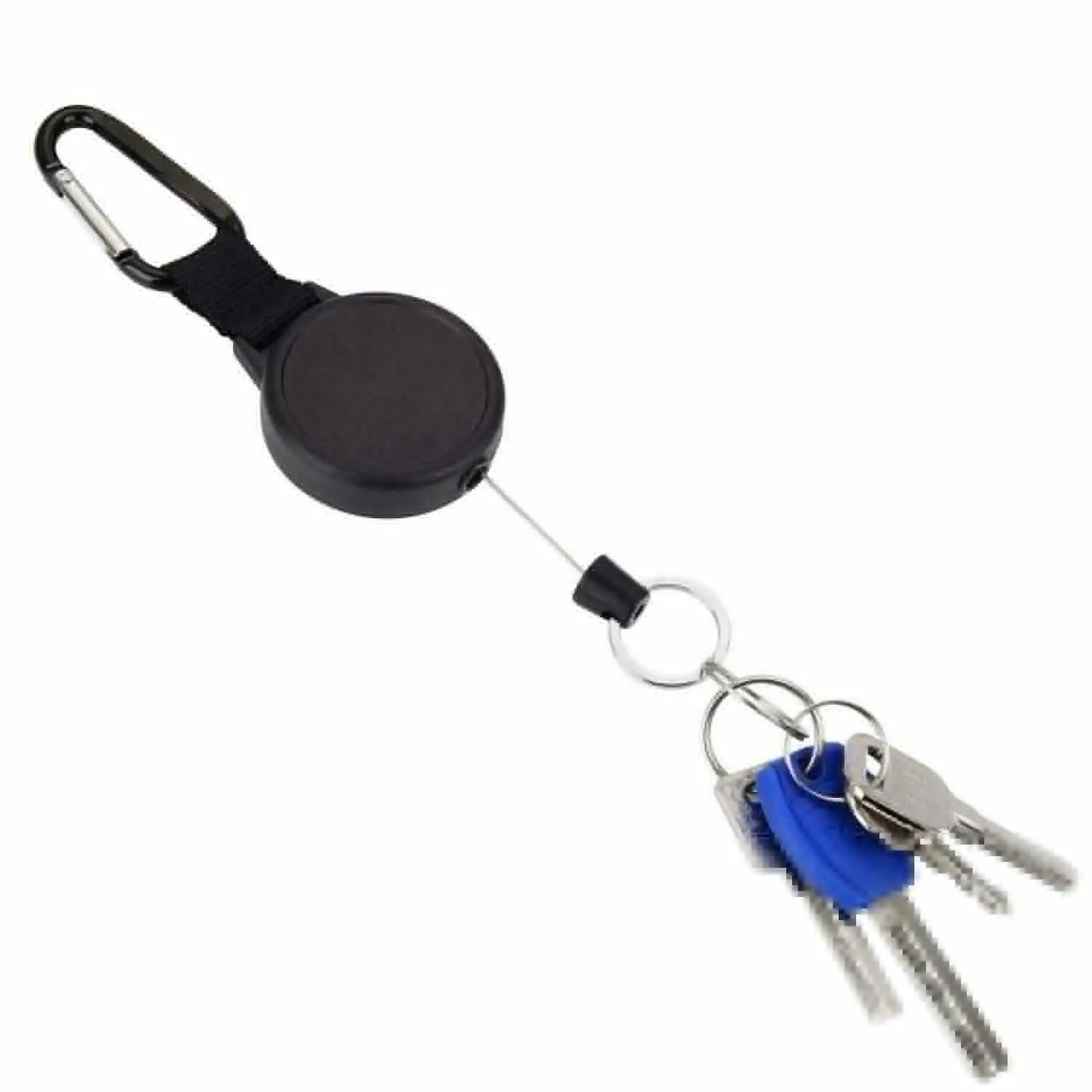 Carabiner Climbing Plastic Nylon Rope High Elastic Tension Telescopic Keychain ABS Easy To Pull Carabiner For Keys Multitool