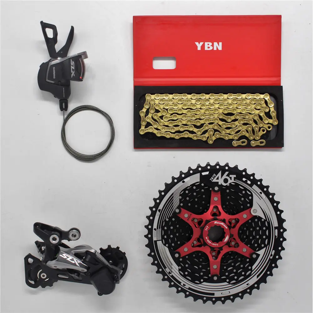 Shimano Slx speed 11-40 M7000 1x11 S/42/46 39d Groupset содержит поворотный рычаг - Цвет: SLX -YBN -X8 46T