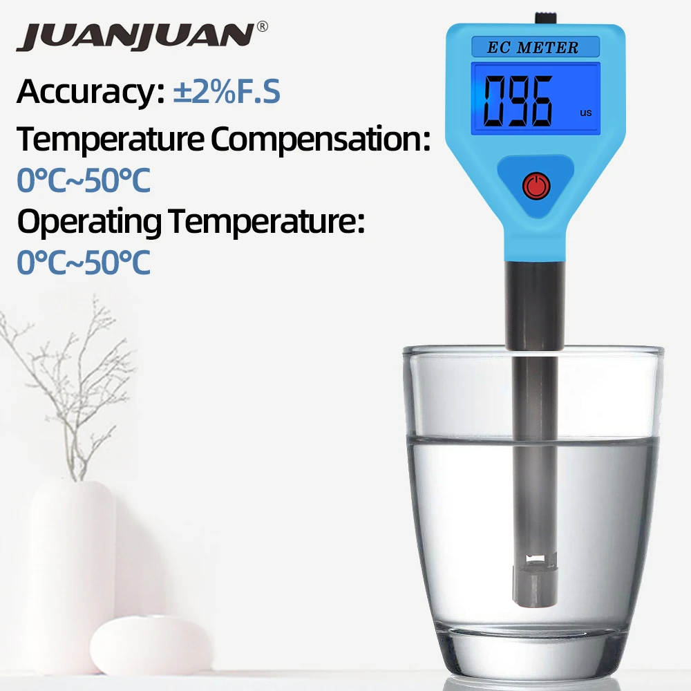 PH Meters Digital 2 in 1 EC Temperature Meter Swimming Pool Aquarium Hydroponics Drink Water
