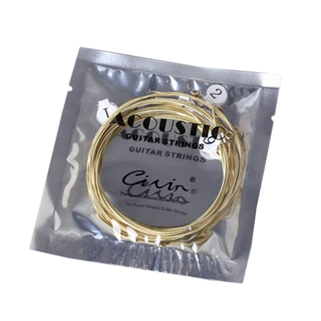 6pcs/set Folk Guitar String Replacement Parts Acoustic Guitar Copper