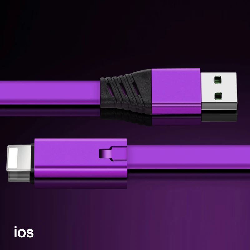 NOHON регенерирующий USB кабель для iPhone Xs Max XR type C многоразовый кабель для быстрой зарядки для samsung huawei USB C кабель Micro USB кабель - Цвет: Purple For Apple