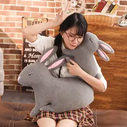 40 см 58 см милая плюшевая игрушка кролик подушка имитация кролик кукла ленивый сон подушка розовый для маленьких девочек Подарки на день