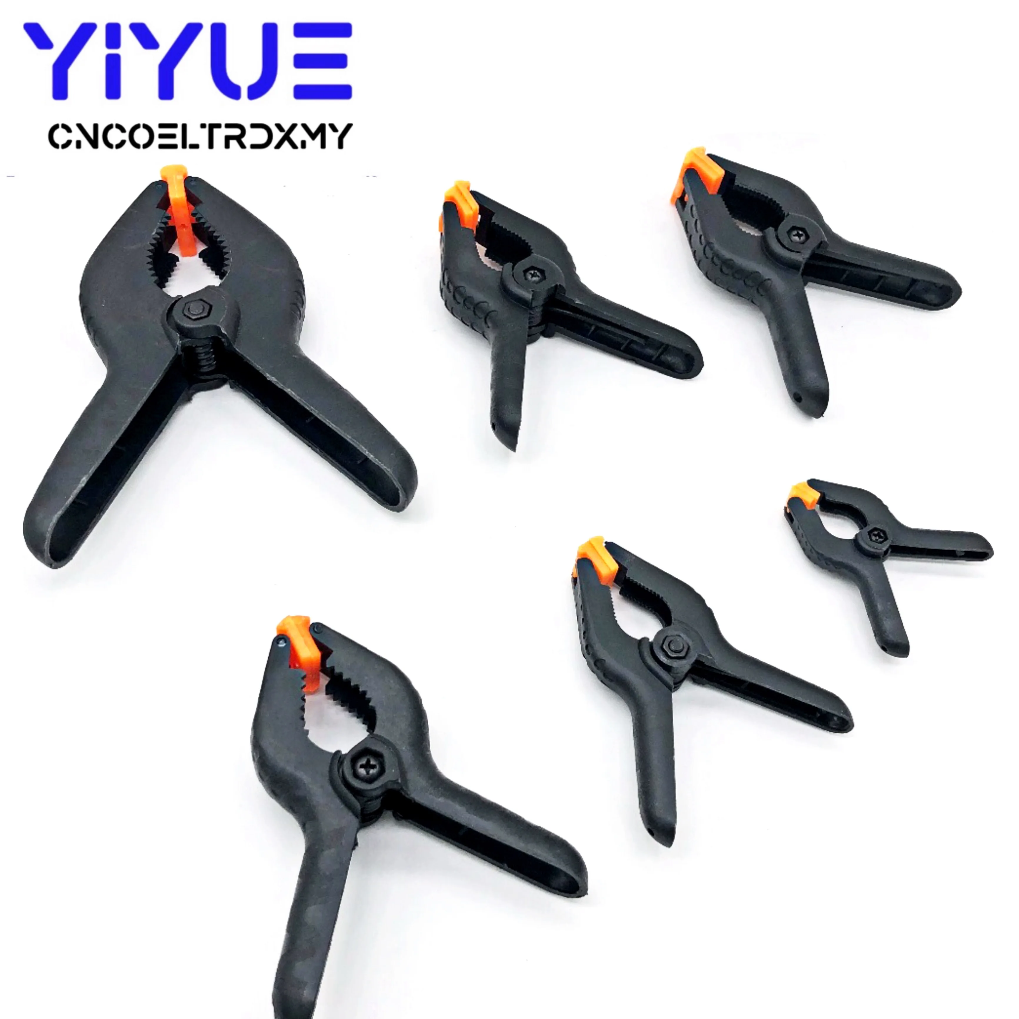 9 inch New 3 Sizes 9 Strong High Quality A Type Multifunctional Plastic Clips Spring Clip Clamps for DIY Woodworking Tools Black