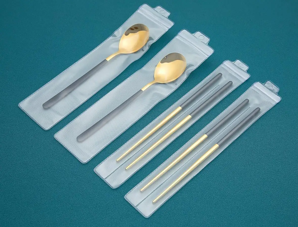 100pcs pvc Ziplock packaging bag plastic transparent frosted watch  eyebrow pencil sample card head self-sealing tableware bag 5